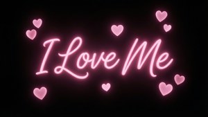 Neon Self Love Text
