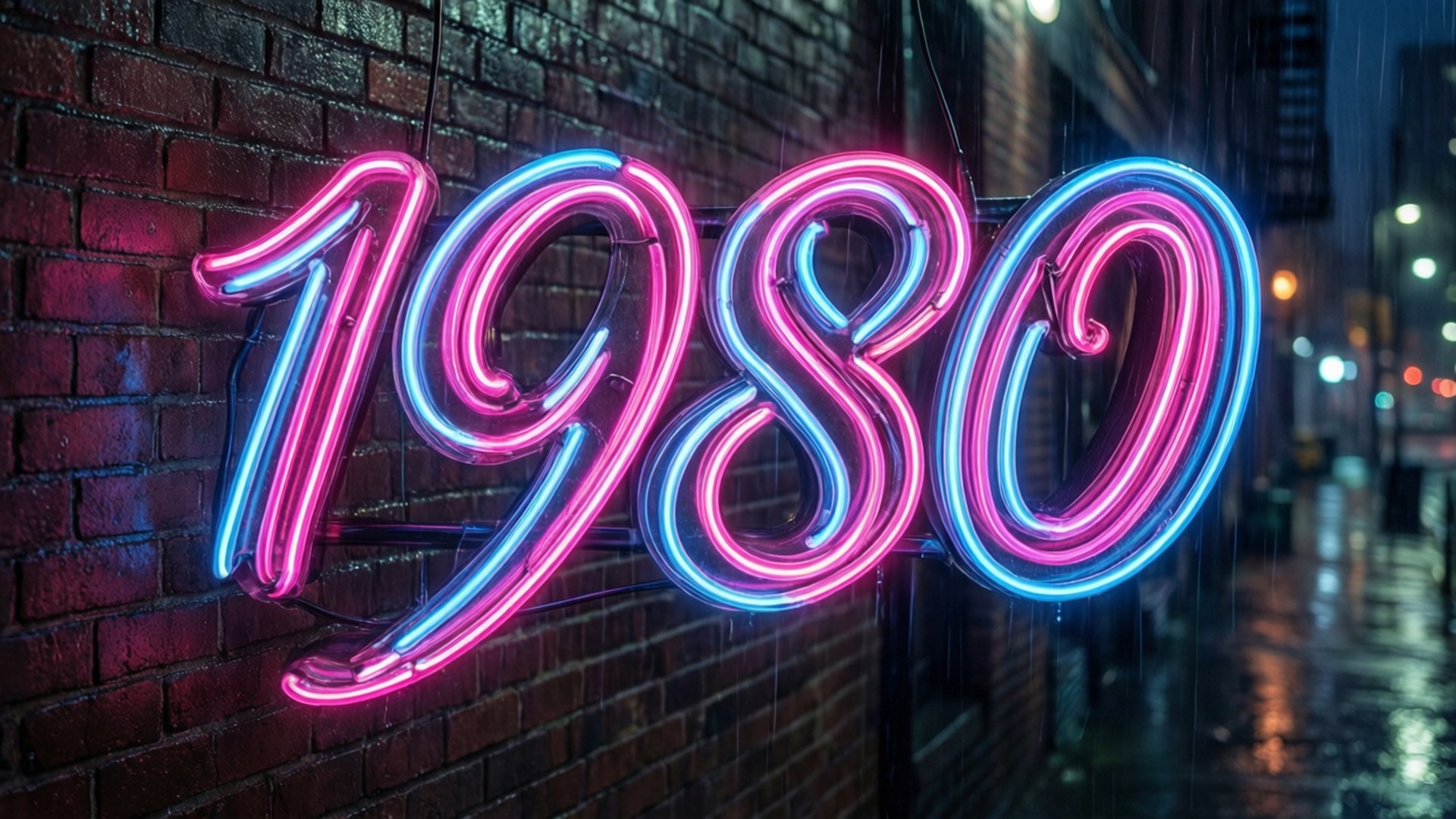 Neon Sign 1980 by Wallpapers.art Studio
