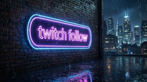 Neon Sign Follow