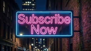 Neon Sign Subscribe