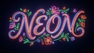 Neon Sign Typography