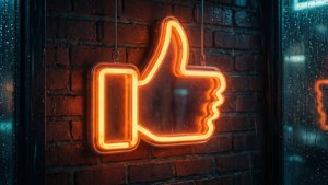 Neon Sign Upvote