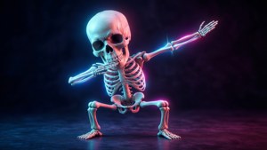 Neon Skeleton Dab