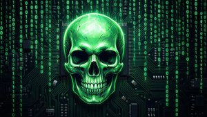 Neon Skull Cyber Circuit