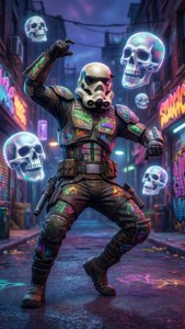 Neon Skull Dance