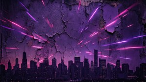 Neon Skyline Grunge