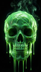 Neon Slime Skull
