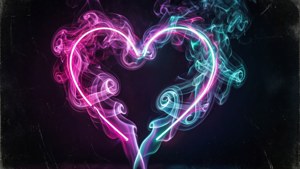 Neon Smoke Heart
