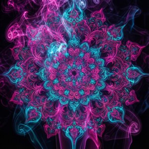 Neon Smoke Mandala