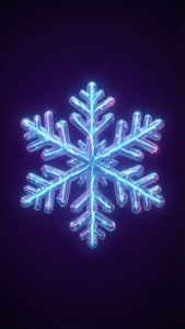 Neon Snowflake Emoji
