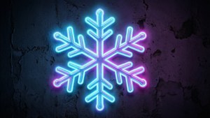 Neon Snowflake Glow