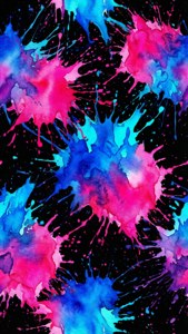 Neon Splash Abstract