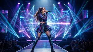 Neon Stage Performance