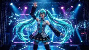 Neon Stage Performance