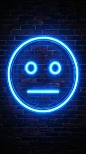 Neon Straight Face