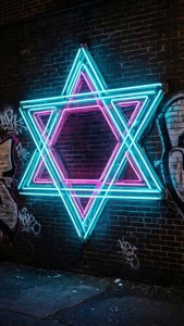 Neon Street Art Star