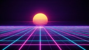 Neon Sunset Grid