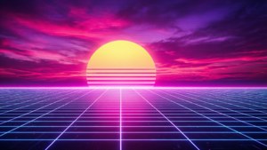 Neon Sunset Grid
