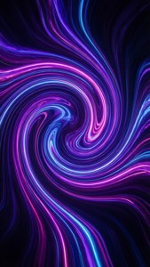 Neon Swirl Abstract
