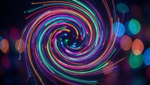 Neon Swirl Abstract