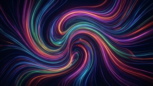 Neon Swirl Abstract