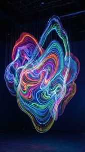 Neon Swirl Mobile