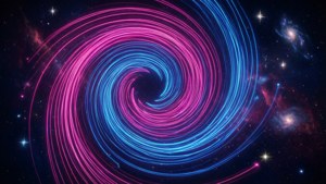 Neon Swirls in Space