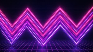 Neon Synthwave Chevron