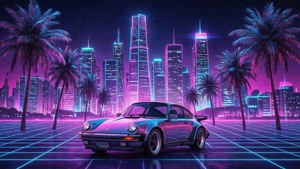 Neon Synthwave City