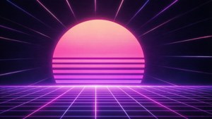 Neon Synthwave Sun