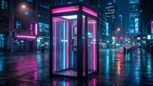 Neon Telephone Booth