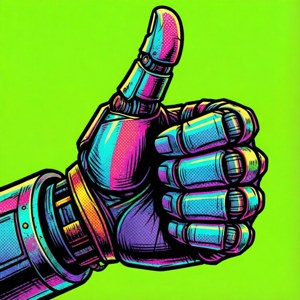 Neon Thumbs Up