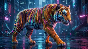 Neon Tiger Cyberpunk