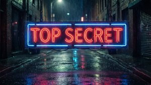 Neon Top Secret Sign Alley
