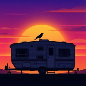 Neon Trailer Silhouette