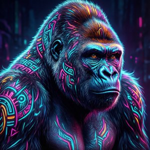 Neon Tribal Gorilla