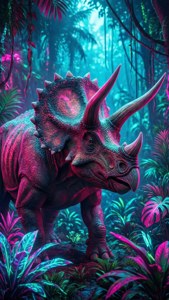 Neon Triceratops
