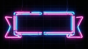 Neon Tube Synthwave Banner
