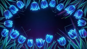 Neon Tulip Frame