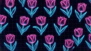 Neon Tulips
