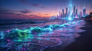 Neon Twilight Shore