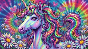 Neon Unicorn Fantasy