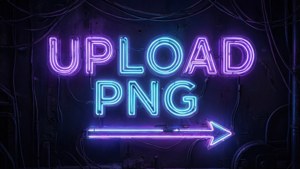 Neon Upload Sign