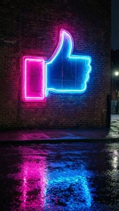 Neon Upvote Sign