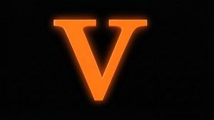 Neon V on Black
