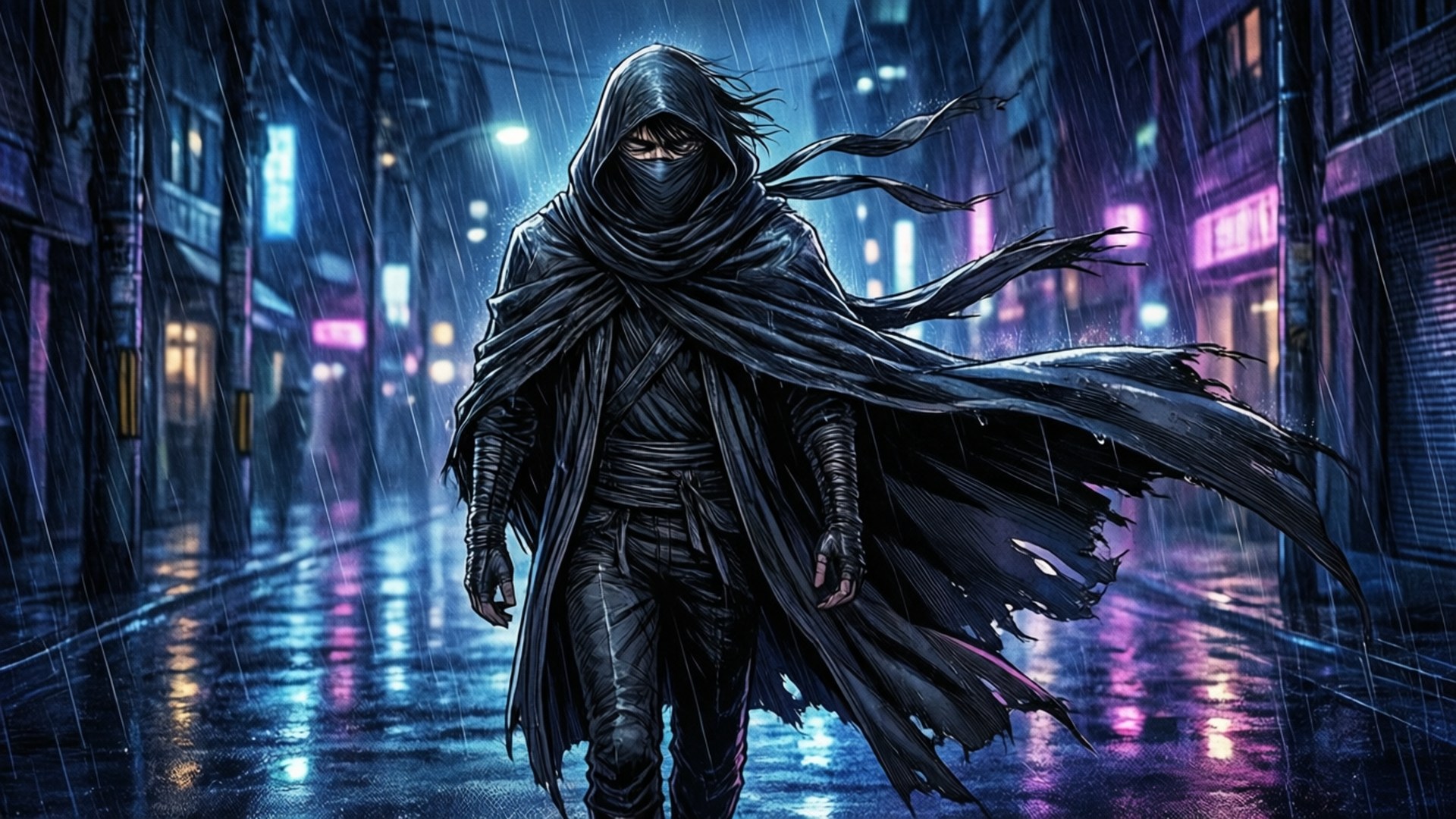 Neon Veil by Wallpapers.art Studio