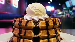 Neon Waffle Sundae