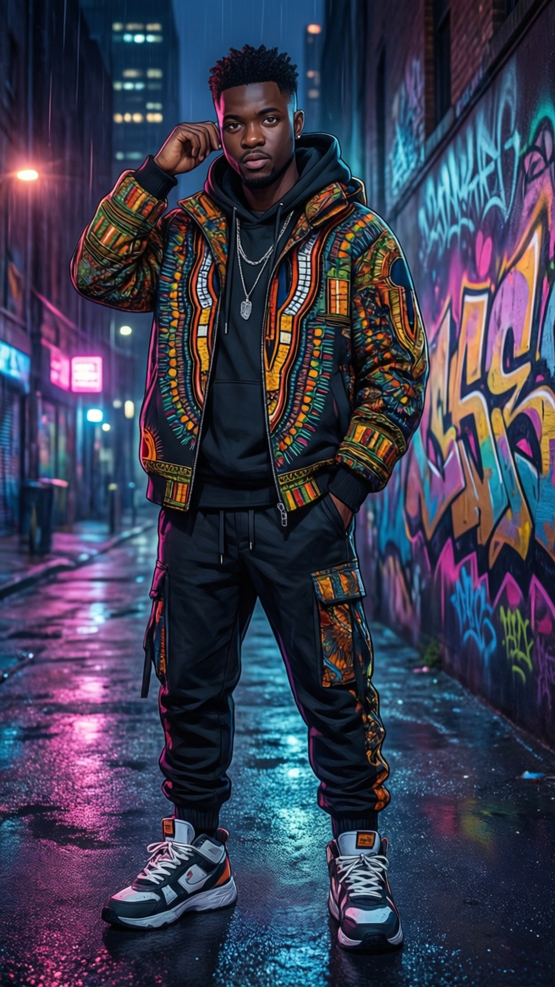 Neon Warrior by Wallpapers.art Studio