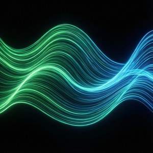 Neon Wave Abstract
