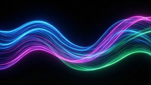 Neon Wave Abstract